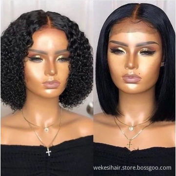 29$ Only! 8-14inch Virgin Cuticle Aligned Brazilian Human Hair 4x4 Closure Wig,Wholesale Price Short Bob Wigs For Black Women